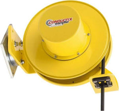 Conductix - 14 AWG, 40' Cable Length, Cord & Cable Reel with Cable End - 3 Outlets, SO Cable, White Reel - A1 Tooling