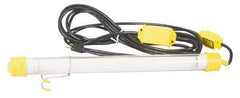 Made in USA - 120 Volt, 15 Watt, Electric, Fluorescent Portable Hook Work Light - 50' Cord, 1 Head - A1 Tooling