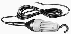 Made in USA - 13 Watt, Electric, Fluorescent Portable Hook Work Light - 25' Cord, 1 Head, 900 Lumens - A1 Tooling