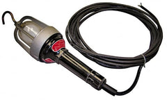 Made in USA - 100 Watt, Electric, Incandescent Portable Hook Work Light - 25' Cord, 1 Head, 900 Lumens - A1 Tooling