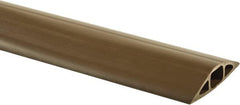 Hubbell Wiring Device-Kellems - 1 Channel, 10 Ft Long, 7.9mm Max Compatible Cable Diam, Brown PVC On Floor Cable Cover - 2-3/4" Overall Width x 13.5mm Overall Height, 15.2mm Channel Width x 7.9mm Channel Height - A1 Tooling