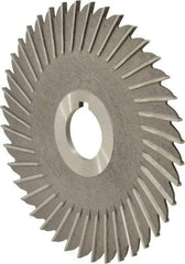 Made in USA - 5" Blade Diam x 1/8" Blade Thickness, 1" Hole, 40 Teeth, High Speed Steel Side Chip Saw - Straight Tooth, Arbor Connection, Right Hand Cut, Uncoated, with Keyway - A1 Tooling