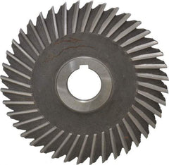 Made in USA - 5" Blade Diam x 7/32" Blade Thickness, 1" Hole, 40 Teeth, High Speed Steel Side Chip Saw - Straight Tooth, Arbor Connection, Uncoated - A1 Tooling