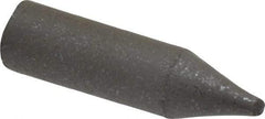 Made in USA - 9/32" Max Diam x 1" Long, Cone, Rubberized Point - Medium Grade, Silicon Carbide, 1/16" Arbor Hole, Unmounted - A1 Tooling