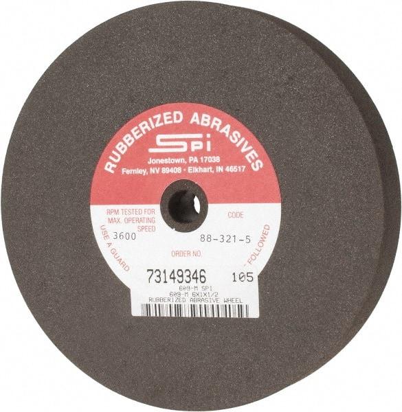 Made in USA - 6" Diam x 1/2" Hole x 1" Thick, 80 Grit Surface Grinding Wheel - Aluminum Oxide/Silicon Carbide Blend, Medium Grade, 3,600 Max RPM - A1 Tooling