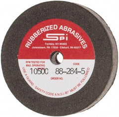 Made in USA - 2" Diam x 1/4" Hole x 3/8" Thick, 80 Grit Surface Grinding Wheel - Aluminum Oxide/Silicon Carbide Blend, Medium Grade, 10,500 Max RPM - A1 Tooling