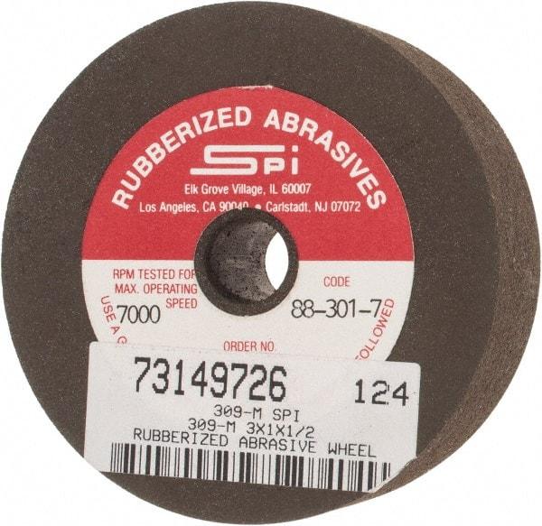 Made in USA - 3" Diam x 1/2" Hole x 1" Thick, 80 Grit Surface Grinding Wheel - Aluminum Oxide/Silicon Carbide Blend, Medium Grade, 7,000 Max RPM - A1 Tooling