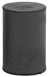 Made in USA - 7/8" Max Diam x 1" Long, Cylinder, Rubberized Point - Coarse Grade, Silicon Carbide, 1/4" Arbor Hole, Unmounted - A1 Tooling