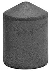 Made in USA - 7/8" Max Diam x 1-1/4" Long, Cone, Rubberized Point - Coarse Grade, Silicon Carbide, 1/4" Arbor Hole, Unmounted - A1 Tooling