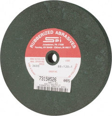 Made in USA - 6" Diam x 1/2" Hole x 3/4" Thick, 46 Grit Surface Grinding Wheel - Aluminum Oxide/Silicon Carbide Blend, Coarse Grade, 3,600 Max RPM - A1 Tooling