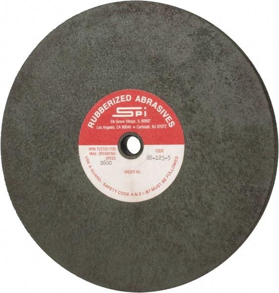 Made in USA - 8" Diam x 1/2" Hole x 3/8" Thick, 46 Grit Surface Grinding Wheel - Aluminum Oxide/Silicon Carbide Blend, Coarse Grade, 2,600 Max RPM - A1 Tooling