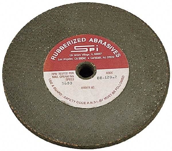 Made in USA - 6" Diam x 1/2" Hole x 1/4" Thick, 16 Grit Surface Grinding Wheel - Aluminum Oxide/Silicon Carbide Blend, Very Coarse Grade, 3,600 Max RPM - A1 Tooling