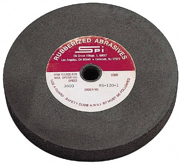 Made in USA - 6" Diam x 1/2" Hole x 1" Thick, 46 Grit Surface Grinding Wheel - Aluminum Oxide/Silicon Carbide Blend, Coarse Grade, 3,600 Max RPM - A1 Tooling