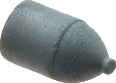 Made in USA - 1/2" Max Diam x 7/8" Long, Cone, Rubberized Point - Very Fine Grade, Silicon Carbide, 1/8" Arbor Hole, Unmounted - A1 Tooling