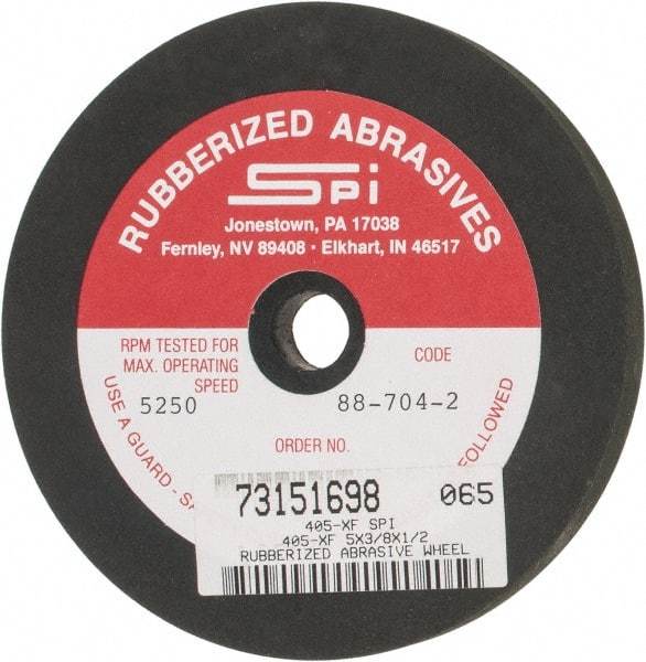 Made in USA - 4" Diam x 1/2" Hole x 3/8" Thick, 240 Grit Surface Grinding Wheel - Aluminum Oxide/Silicon Carbide Blend, Very Fine Grade, 5,250 Max RPM - A1 Tooling