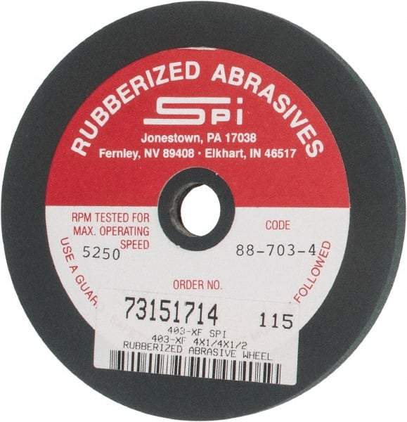 Made in USA - 4" Diam x 1/2" Hole x 1/4" Thick, 240 Grit Surface Grinding Wheel - Aluminum Oxide/Silicon Carbide Blend, Very Fine Grade, 5,250 Max RPM - A1 Tooling