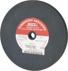 Made in USA - 6" Diam x 1/2" Hole x 1/2" Thick, 240 Grit Surface Grinding Wheel - Aluminum Oxide/Silicon Carbide Blend, Very Fine Grade, 3,600 Max RPM - A1 Tooling