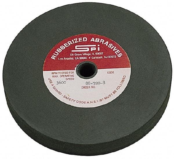 Made in USA - 8" Diam x 1/2" Hole x 3/8" Thick, 240 Grit Surface Grinding Wheel - Aluminum Oxide/Silicon Carbide Blend, Very Fine Grade, 2,600 Max RPM - A1 Tooling