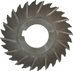 Made in USA - 3" Blade Diam x 5/64" Blade Thickness, 1" Hole, 28 Teeth, High Speed Steel Side Chip Saw - Staggered Tooth, Arbor Connection, Right Hand Cut, Uncoated, with Keyway - A1 Tooling