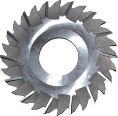 Made in USA - 3" Blade Diam x 3/32" Blade Thickness, 1" Hole, 28 Teeth, High Speed Steel Side Chip Saw - Staggered Tooth, Arbor Connection, Right Hand Cut, Uncoated, with Keyway - A1 Tooling