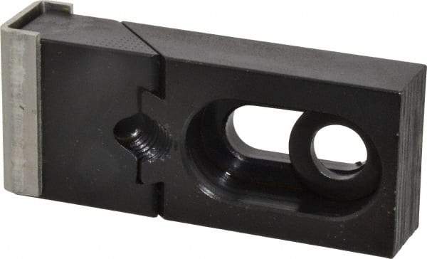 Gibraltar - 2-3/4" OAL x 1-1/4" Overall Width, Standard Grip Nose, Steel Manual Edge Clamp - Black Oxide Coating, 5/8" High, 3/8" Socket Cap Screw Slot, 11/16" Travel - A1 Tooling