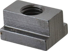 Gibraltar - 3/8-16 Tapped Through T Slot Nut - 7/16" Slot Width, 11/16 x 7/32" Base Width x Height, 7/8 x 1/2" OAL x Height - A1 Tooling