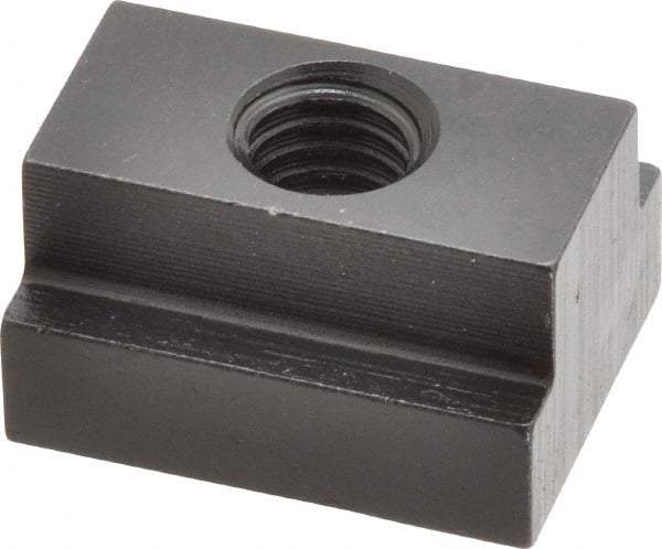 Gibraltar - 3/8-16 Tapped Through T Slot Nut - 9/16" Slot Width, 7/8 x 11/32" Base Width x Height, 1-1/8 x 5/8" OAL x Height - A1 Tooling