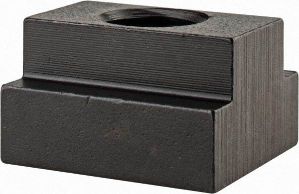 Gibraltar - 5/8-11 Tapped Through T Slot Nut - 11/16" Slot Width, 1-1/8 x 7/16" Base Width x Height, 1-1/4 x 3/4" OAL x Height - A1 Tooling