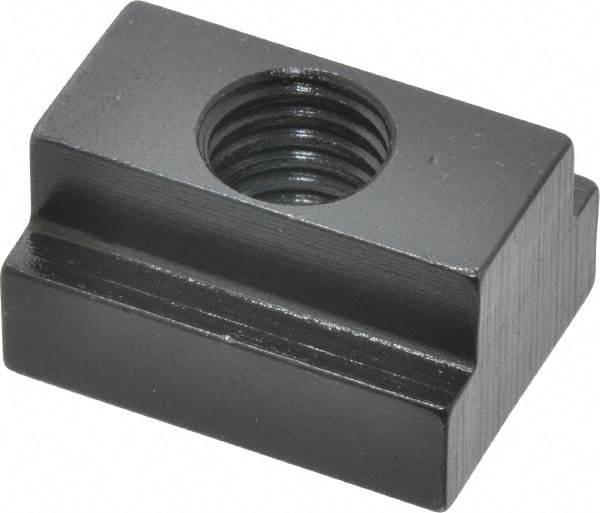 Gibraltar - M12x1.75 Tapped Through T Slot Nut - 9/16" Slot Width, 22 x 9mm Base Width x Height, 29 x 16mm OAL x Height - A1 Tooling