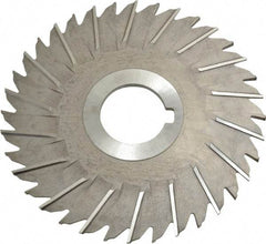 Made in USA - 5" Blade Diam x 1/8" Blade Thickness, 1-1/4" Hole, 36 Teeth, High Speed Steel Side Chip Saw - Staggered Tooth, Arbor Connection, Right Hand Cut, Uncoated - A1 Tooling