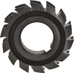 Made in USA - 3/32" Radius, 3/16" Circle Diam, 2-1/4" Diam x 0.385" Wide Cut, High Speed Steel Concave Radius Cutter - 2-1/4" OAL, Arbor Connection, Uncoated, Form Relieved, 10 Teeth - A1 Tooling