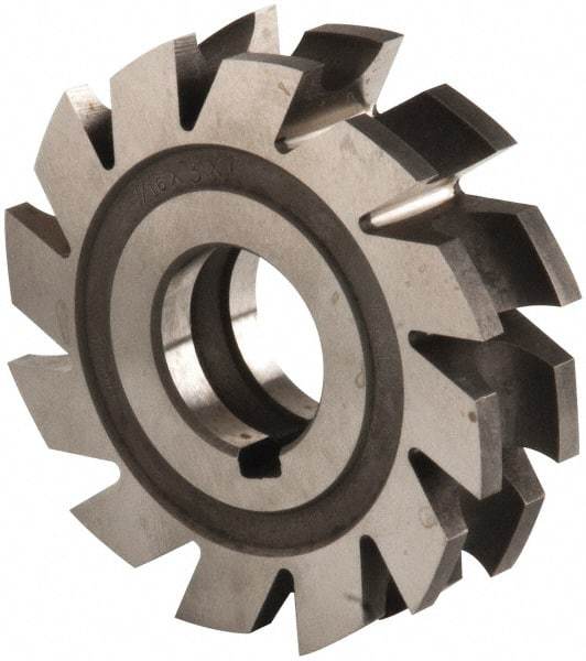 Made in USA - 7/32" Radius, 7/16" Circle Diam, 3" Diam x 0.76" Wide Cut, High Speed Steel Concave Radius Cutter - 3" OAL, Arbor Connection, Uncoated, Form Relieved, 10 Teeth - A1 Tooling