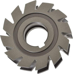 Made in USA - 1/4" Radius, 1/2" Circle Diam, 3" Diam x 0.822" Wide Cut, High Speed Steel Concave Radius Cutter - 3" OAL, Arbor Connection, Uncoated, Form Relieved, 10 Teeth - A1 Tooling