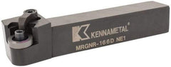 Kennametal - MRGN, Right Hand Cut, 15° Lead Angle, 1" Shank Height x 1" Shank Width, Negative Rake Indexable Turning Toolholder - 6" OAL, RN..64 Insert Compatibility, Series Kenloc - A1 Tooling