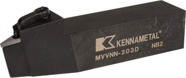 Kennametal - MVVN, Neutral Cut, 0° Lead Angle, 1-1/4" Shank Height x 1-1/4" Shank Width, Negative Rake Indexable Turning Toolholder - 6" OAL, VN..33. Insert Compatibility, Series Kenloc - A1 Tooling