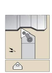 Kennametal - MTAN, Right Hand Cut, 3° Lead Angle, 3/4" Shank Height x 3/4" Shank Width, Negative Rake Indexable Turning Toolholder - 4-1/2" OAL, TN..33. Insert Compatibility, Series Kenloc - A1 Tooling