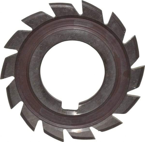 Made in USA - 1/16" Radius, 1/8" Circle Diam, 2-1/4" Cutter Diam, Arbor Connection, Convex Radius Cutter - High Speed Steel, Uncoated, Form Relieved, 12 Teeth - A1 Tooling