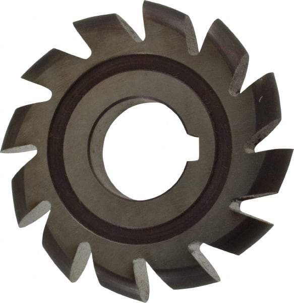 Made in USA - 1/4" Radius, 1" Circle Diam, 3" Cutter Diam, Arbor Connection, Convex Radius Cutter - High Speed Steel, Uncoated, Form Relieved, 12 Teeth - A1 Tooling