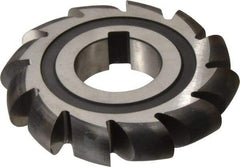 Made in USA - 5/16" Radius, 5/8" Circle Diam, 3-1/2" Cutter Diam, Arbor Connection, Convex Radius Cutter - High Speed Steel, Uncoated, Form Relieved, 12 Teeth - A1 Tooling