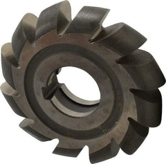 Made in USA - 7/16" Radius, 7/8" Circle Diam, 4" Cutter Diam, Arbor Connection, Convex Radius Cutter - High Speed Steel, Uncoated, Form Relieved, 12 Teeth - A1 Tooling