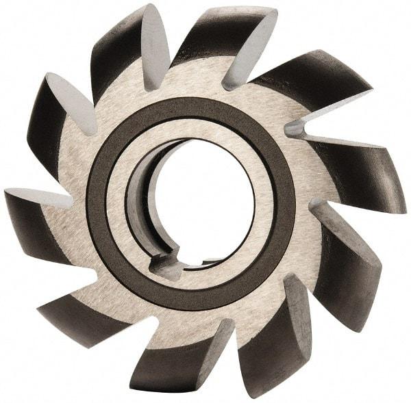 Made in USA - 1/2" Radius, 1" Circle Diam, 3-1/4" Cutter Diam, Arbor Connection, Convex Radius Cutter - High Speed Steel, Uncoated, Form Relieved, 12 Teeth - A1 Tooling