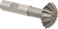 Made in USA - 1-1/2° 1-1/2" Cut Diam, 9/16" Cut Width, 5/8" Shank, High Speed Steel Double-Angle Cutter - A1 Tooling