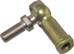 Alinabal - 3/8" ID, 1" Max OD, 3,250 Lb Max Static Cap, Spherical Rod End - 3/8-24 LH, 9/16" Shank Diam, 15/16" Shank Length, Steel with Molded Nyloy Raceway - A1 Tooling