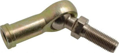 Alinabal - 7/16" ID, 1-1/8" Max OD, 3,800 Lb Max Static Cap, Spherical Rod End - 7/16-20 LH, 5/8" Shank Diam, 1-1/16" Shank Length, Steel with Molded Nyloy Raceway - A1 Tooling