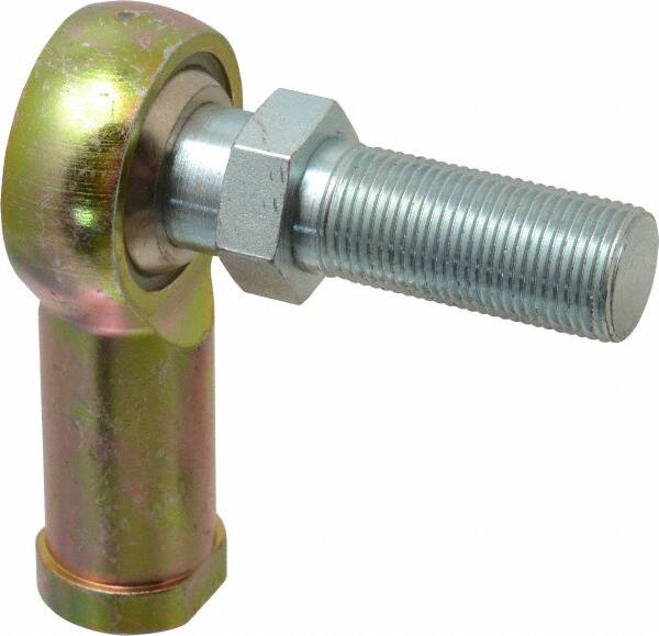 Alinabal - 3/4" ID, 1-3/4" Max OD, 9,000 Lb Max Static Cap, Spherical Rod End - 3/4-16 RH, 1" Shank Diam, 1-3/4" Shank Length, Steel with Molded Nyloy Raceway - A1 Tooling