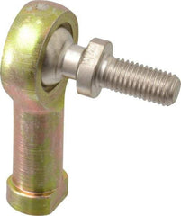 Alinabal - 1/4" ID, 3/4" Max OD, 1,650 Lb Max Static Cap, Spherical Rod End - 1/4-28 RH, 3/8" Shank Diam, 3/4" Shank Length, Steel with Molded Nyloy Raceway - A1 Tooling