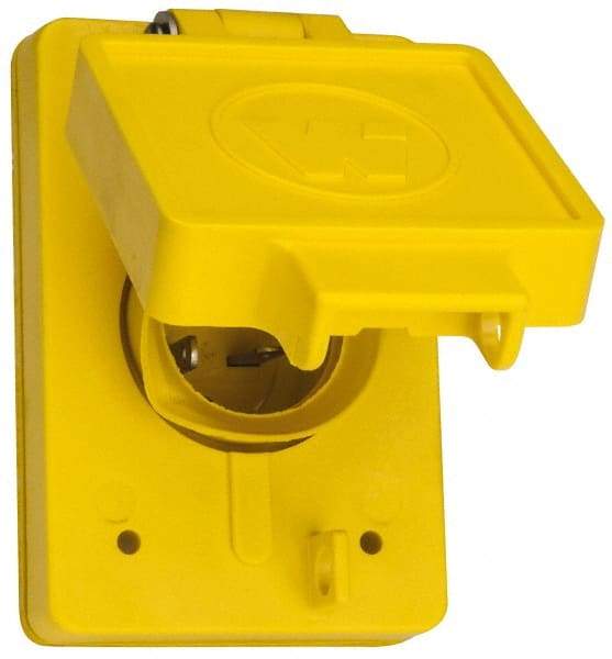 Value Collection - 250 VAC, 20 Amp, 6-20P NEMA, Ungrounded Receptacle - 2 Poles, 3 Wire, Male End, Yellow - A1 Tooling