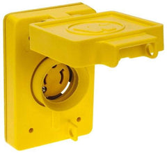 Value Collection - 125 VAC, 15 Amp, L1-15R NEMA, Ungrounded Receptacle - 2 Poles, 2 Wire, Female End, Yellow - A1 Tooling