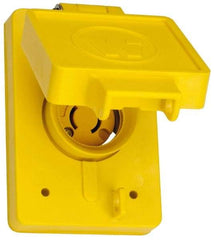 Value Collection - 250 VAC, 20 Amp, L2-20R NEMA, Ungrounded Receptacle - 2 Poles, 2 Wire, Female End, Yellow - A1 Tooling