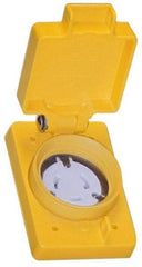 Value Collection - 125 VAC, 15 Amp, L5-15R NEMA, Ungrounded Receptacle - 2 Poles, 3 Wire, Female End, Yellow - A1 Tooling